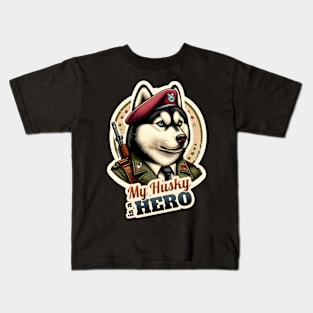 Husky soldier Kids T-Shirt